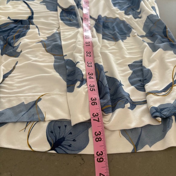 Soma Cool Nights Womens XXL Blue Floral Print Kimono Robe Lightweight Loungewear - Picture 7 of 8